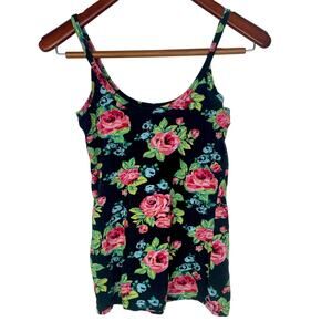 Vintage Y2K Womens Tank Sz M Forest Fairy Whimsigoth Floral Punk Feminine Boho